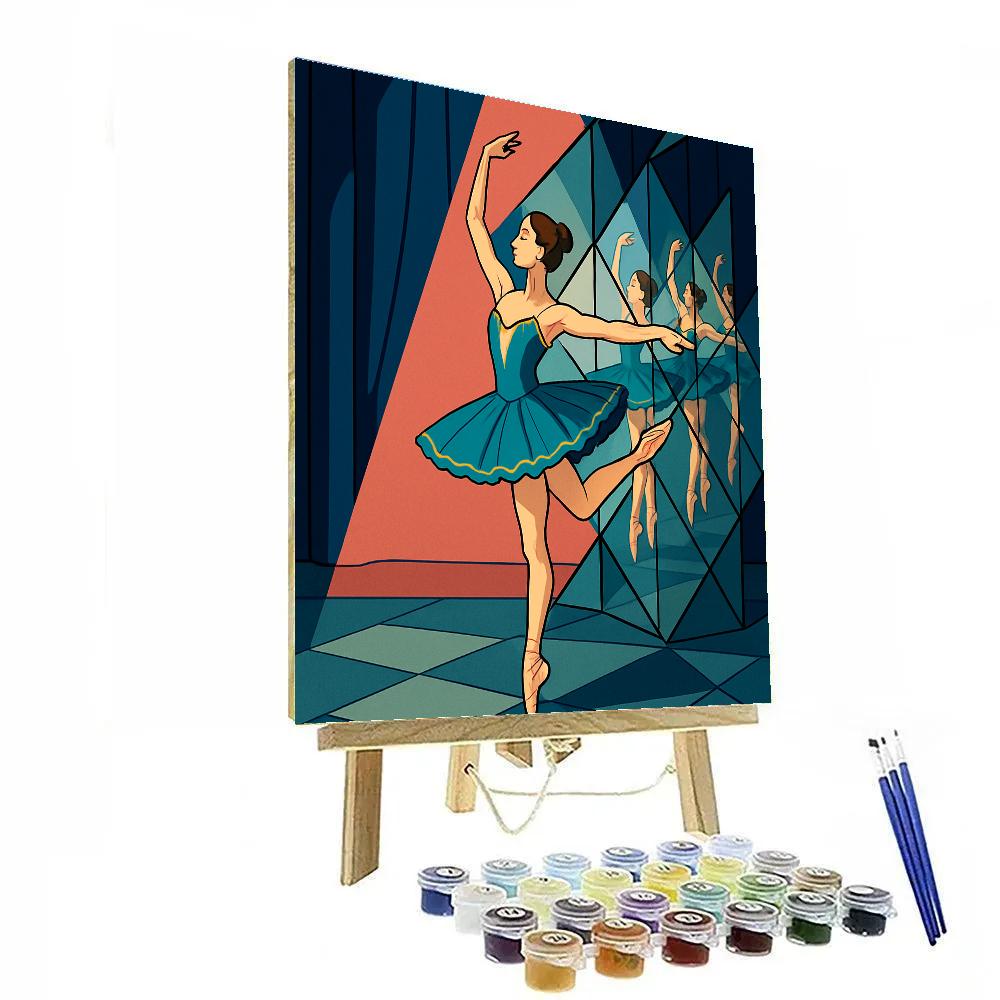 Kaleidoscope Mirror Ballet Stage paint by numbers