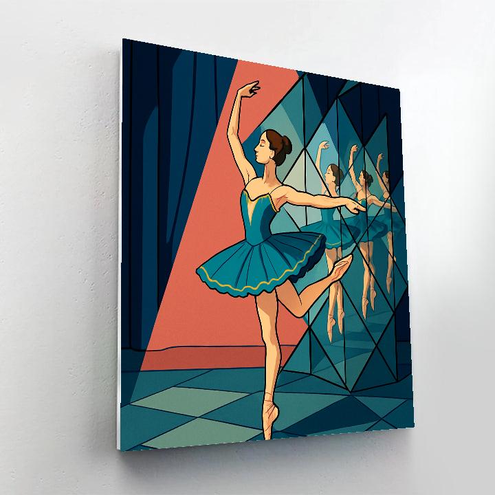 Kaleidoscope Mirror Ballet Stage paint by numbers