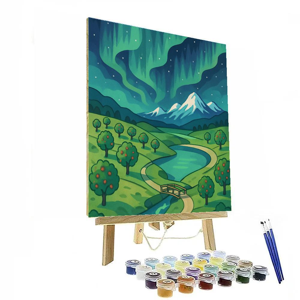 Landscape Crafted Aurora Orchard Valley paint by numbers