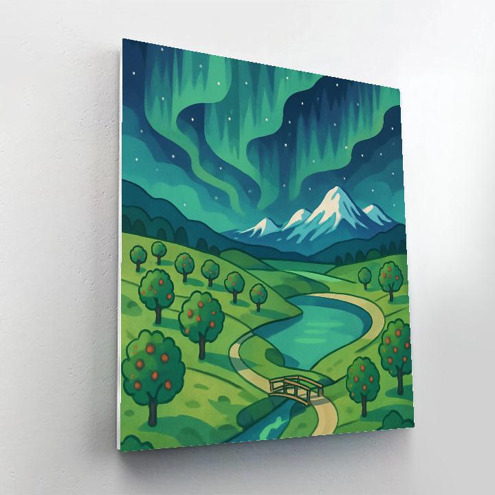 Landscape Crafted Aurora Orchard Valley paint by numbers