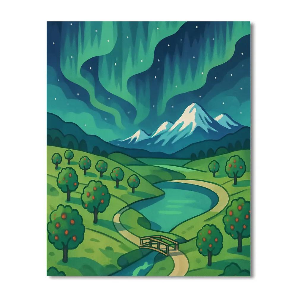 Landscape Crafted Aurora Orchard Valley paint by numbers