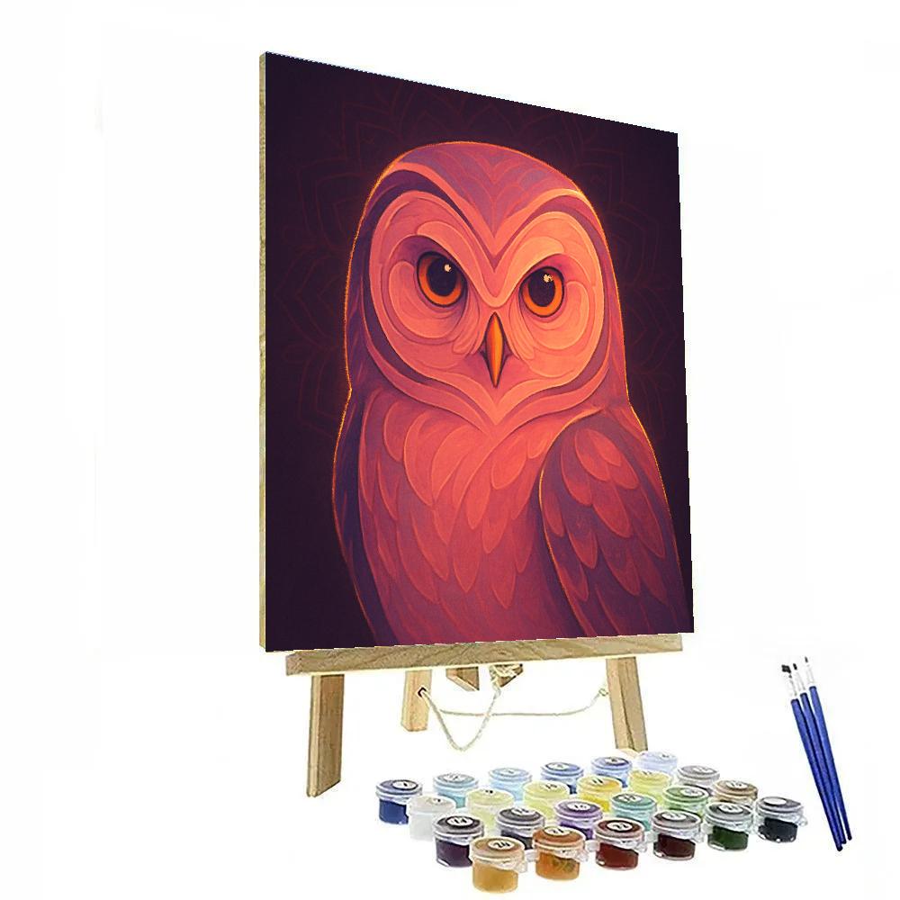 Rose Quartz Owl Oracle paint by color