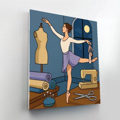 Moonlit Costume Atelier With Ballet Paint by numbers art