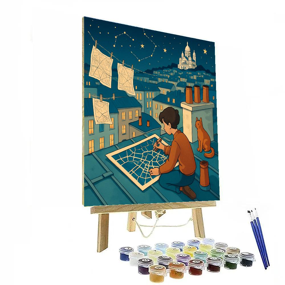 Atlas Of Rooftop Whispers In Paris Painting by numbers kit