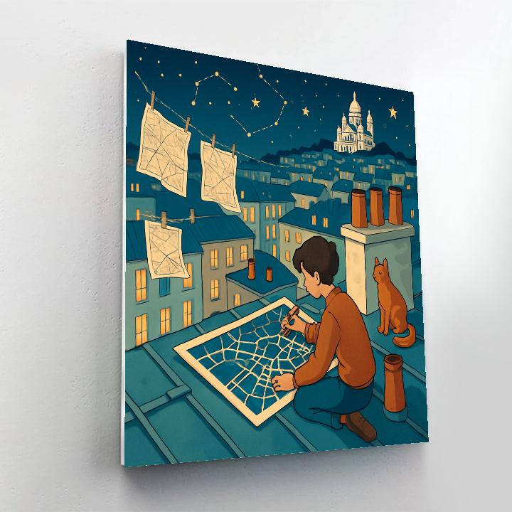Atlas Of Rooftop Whispers In Paris Painting by numbers kit