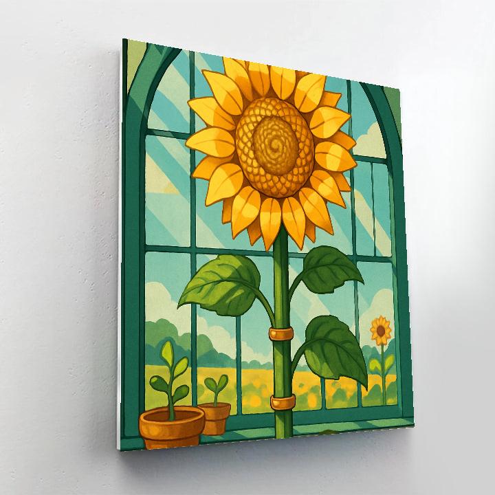 Clockwork Sunflower Conservatory Painting by numbers kit