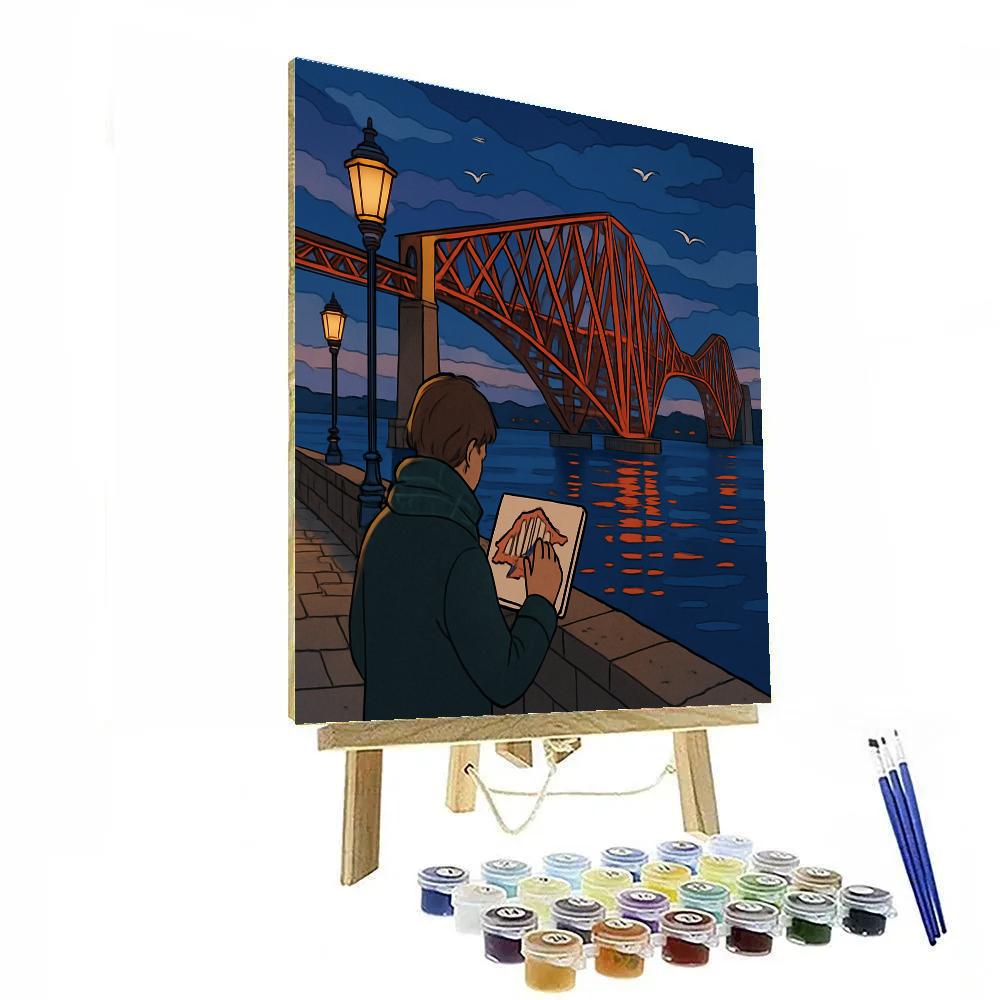 Starlit Bridgewalk In Scotland Painting by numbers kit