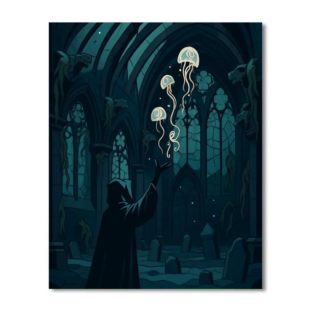 Cathedral Of Sunken Gothic Tides paint by color