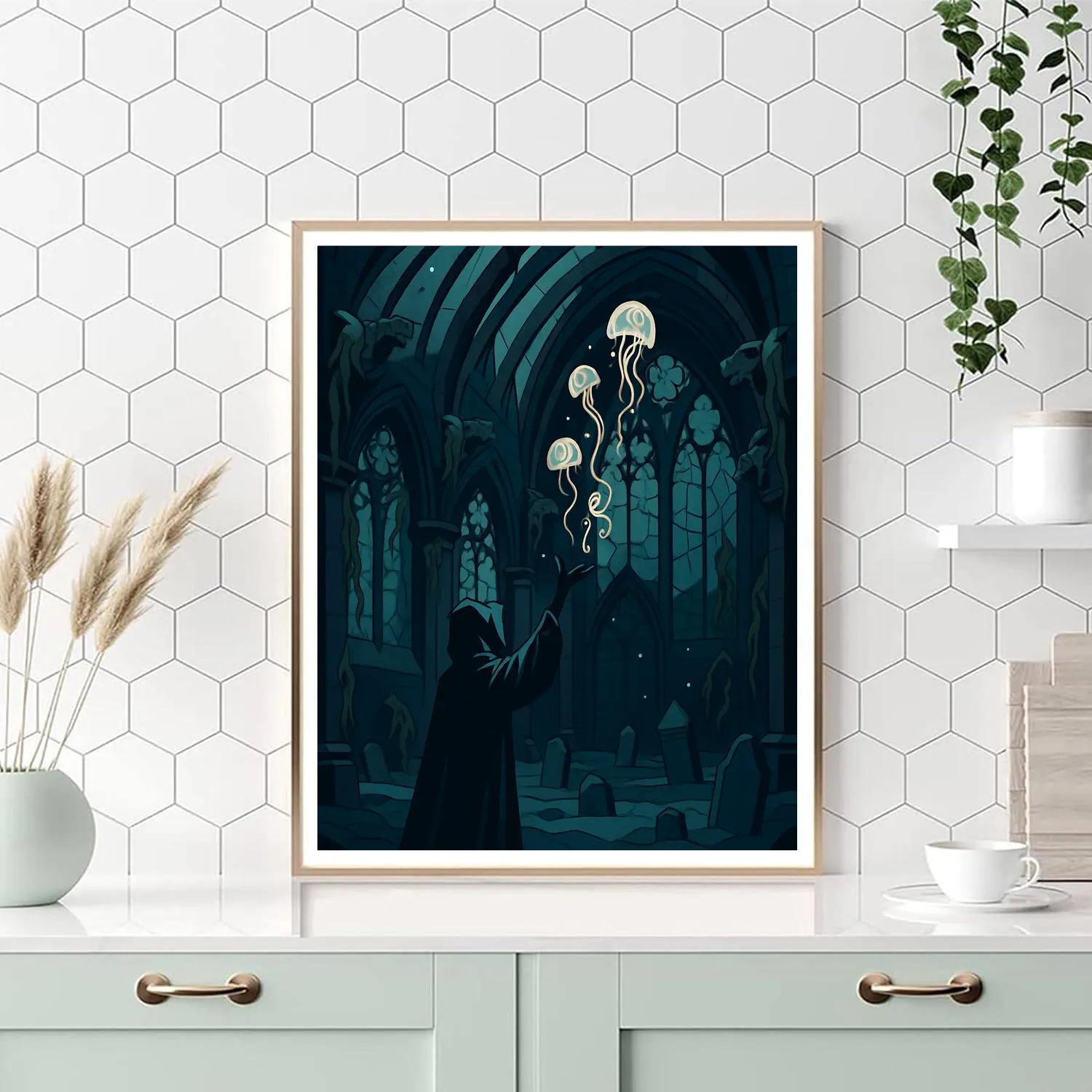 Cathedral Of Sunken Gothic Tides paint by color