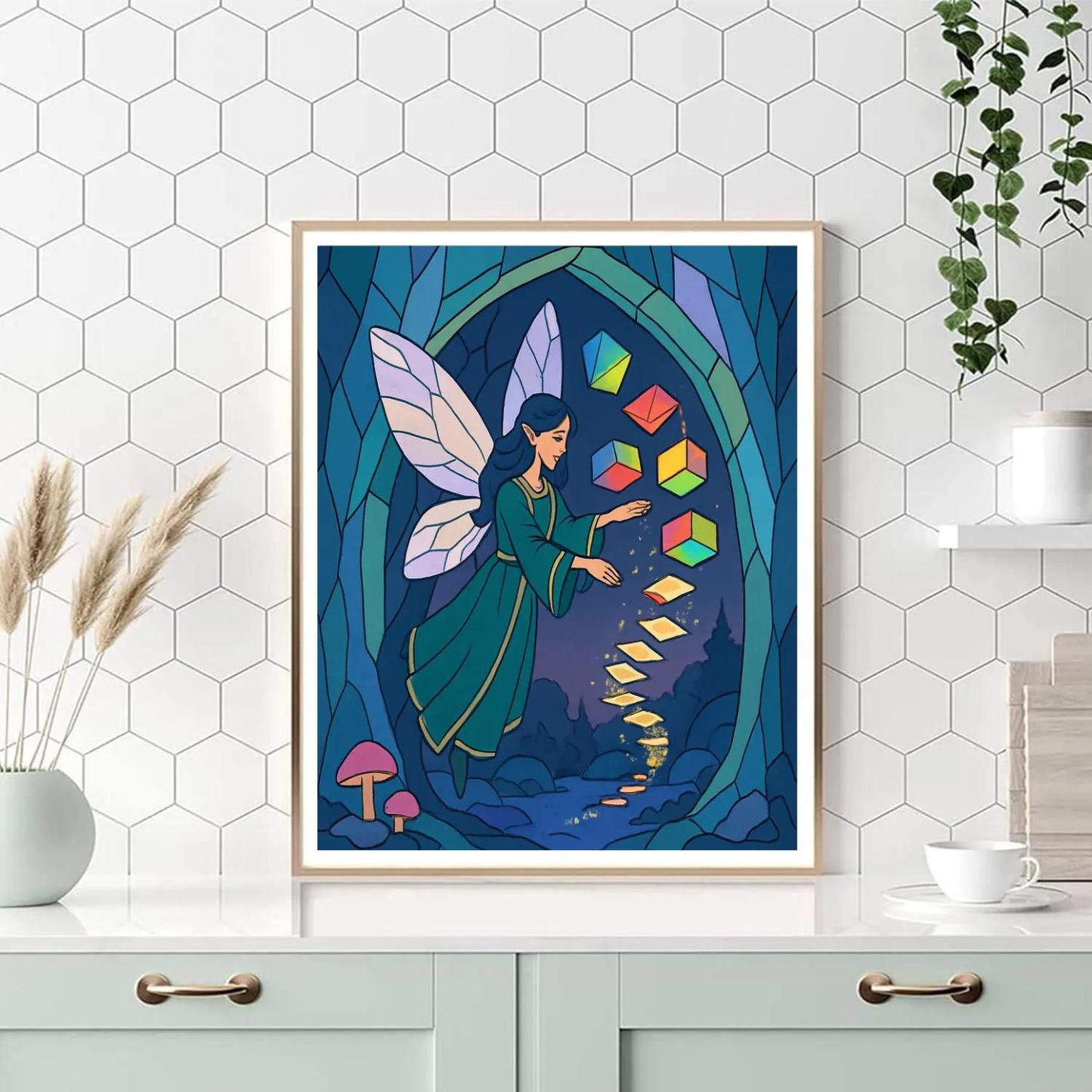 Fairy Crafted Prism Library painting number kit