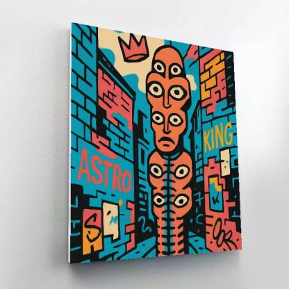 Neon Oracle In Basquiat Alley paint by number