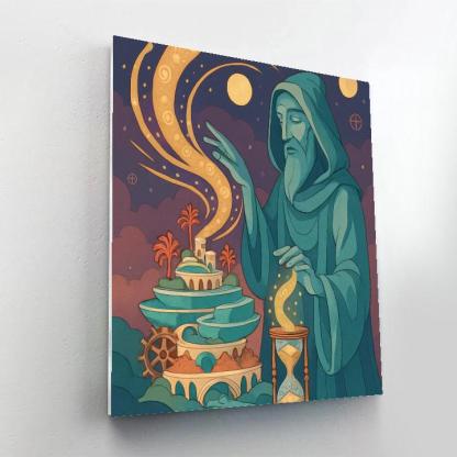 Clockwork Oasis In Fantasy Paint by numbers art