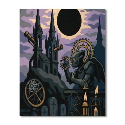 Astral Observatory With Gothic Spires Painting by numbers kit