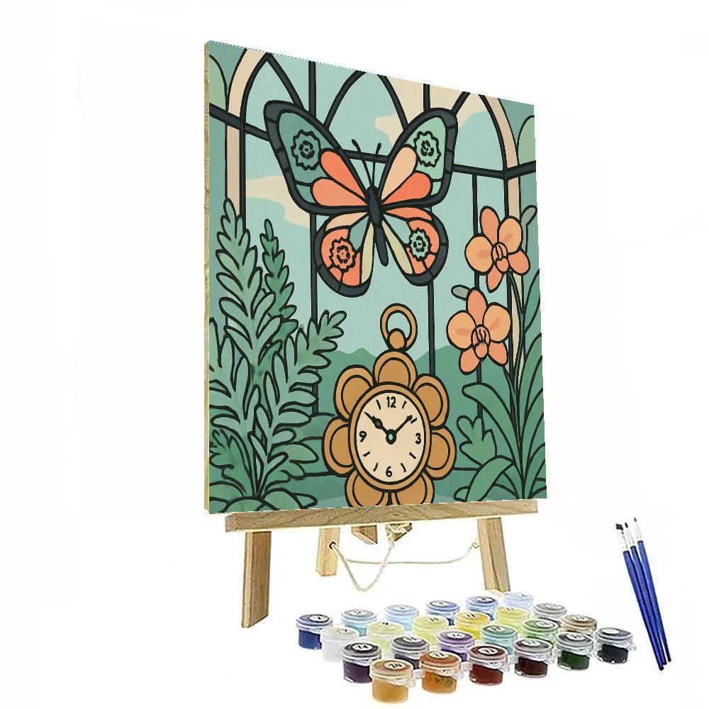 Clockwork Butterfly Conservatory paint by numbers