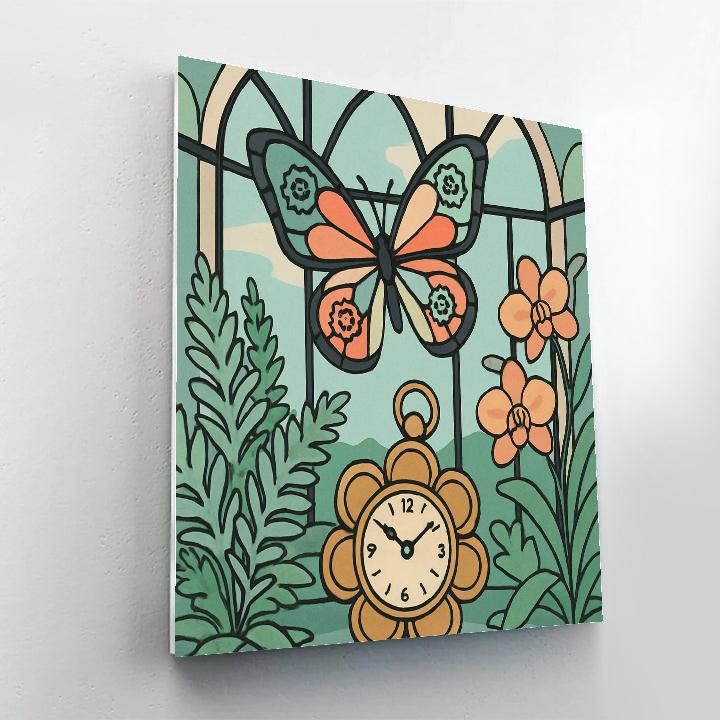 Clockwork Butterfly Conservatory paint by numbers