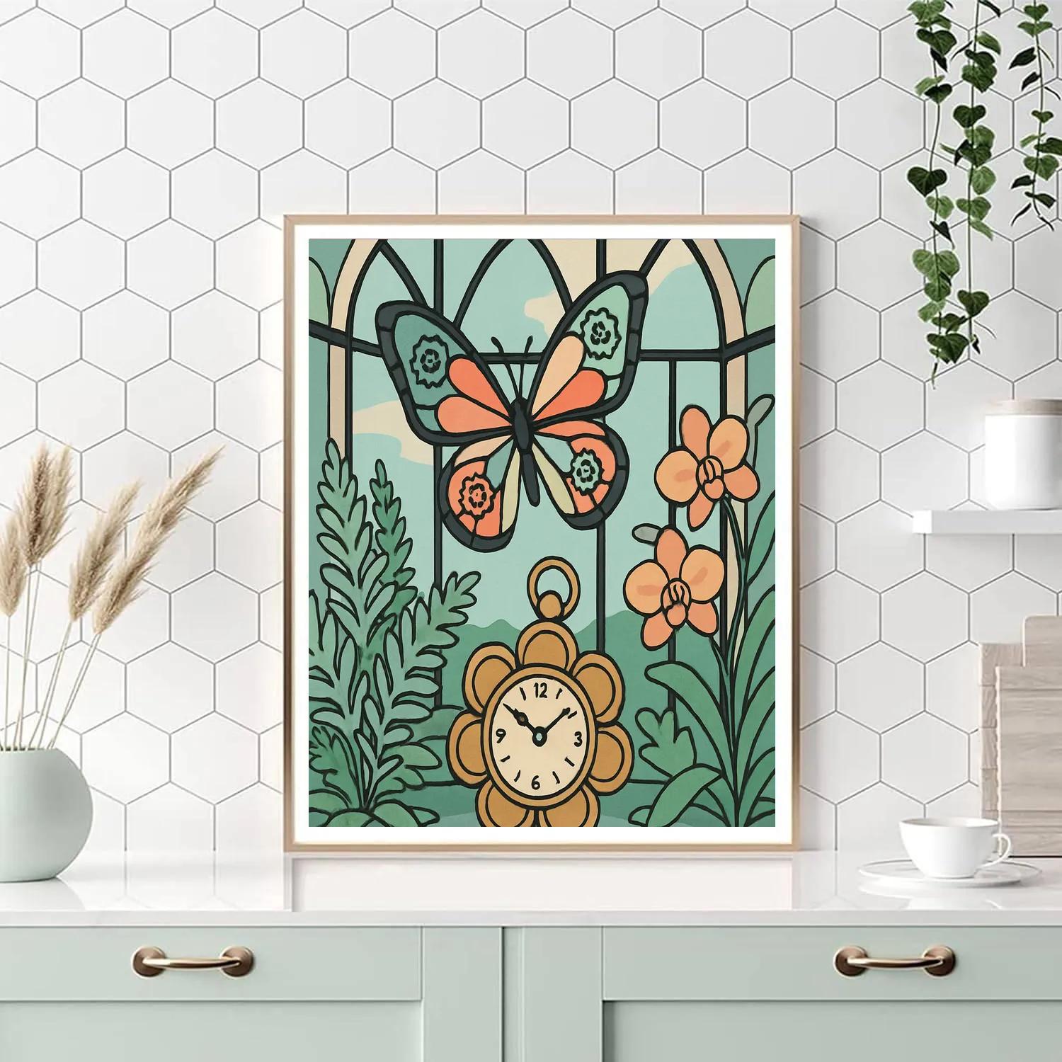 Clockwork Butterfly Conservatory paint by numbers