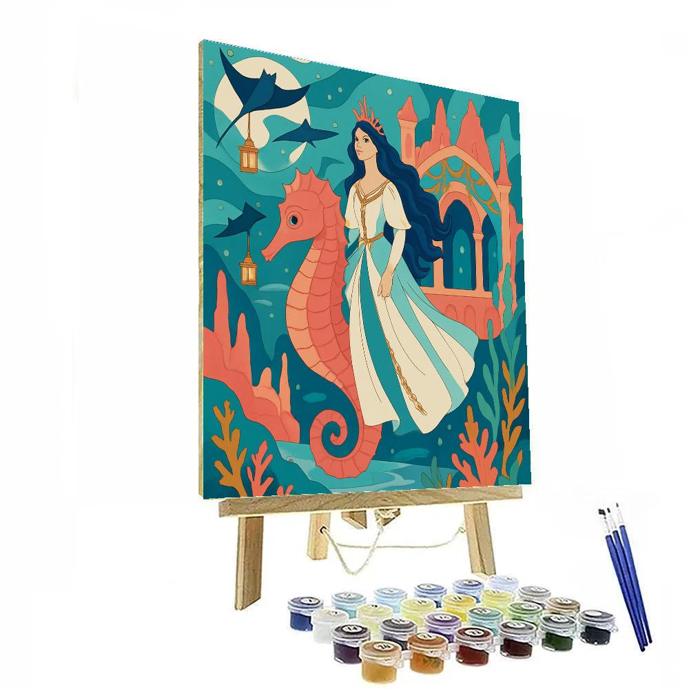 Glass Reef Princess Procession paint by number