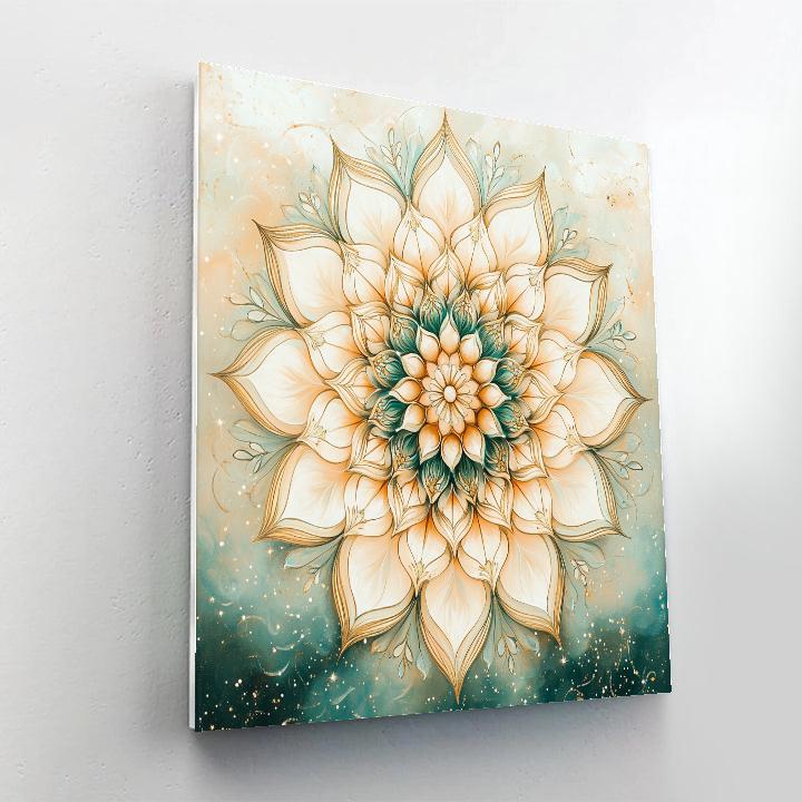 Alphonse Mucha Inspired Nebula Garden Mandala painting number kit