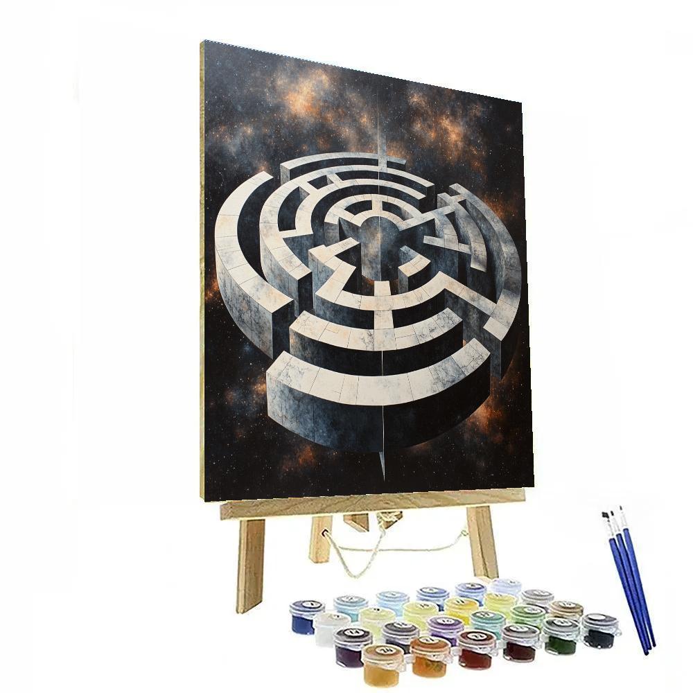 M.C. Escher Inspired Möbius Nebula Labyrinth Numbered painting kits