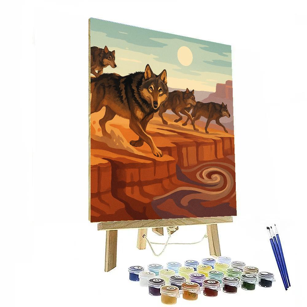 Canyon Thermals With Wolf Pack Dynamics DIY paint by numbers