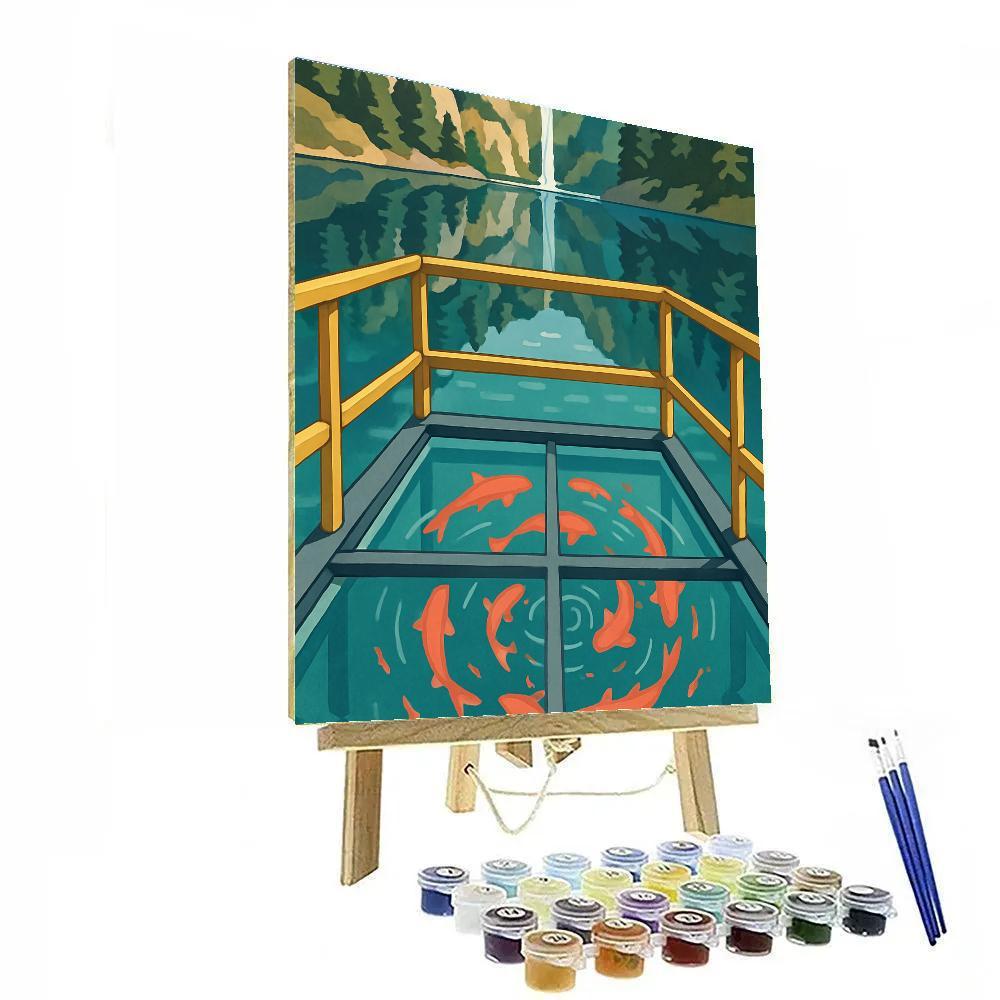 Lake Prism Koi Observatory paint by number