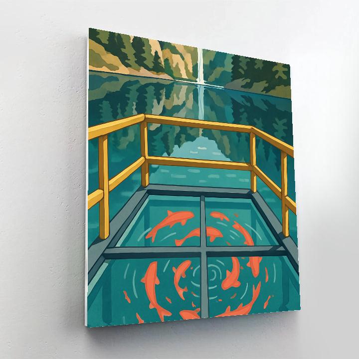 Lake Prism Koi Observatory paint by number