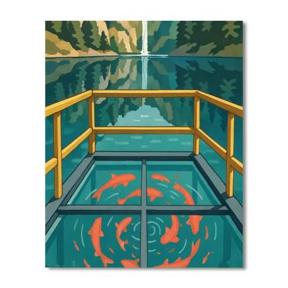Lake Prism Koi Observatory paint by number