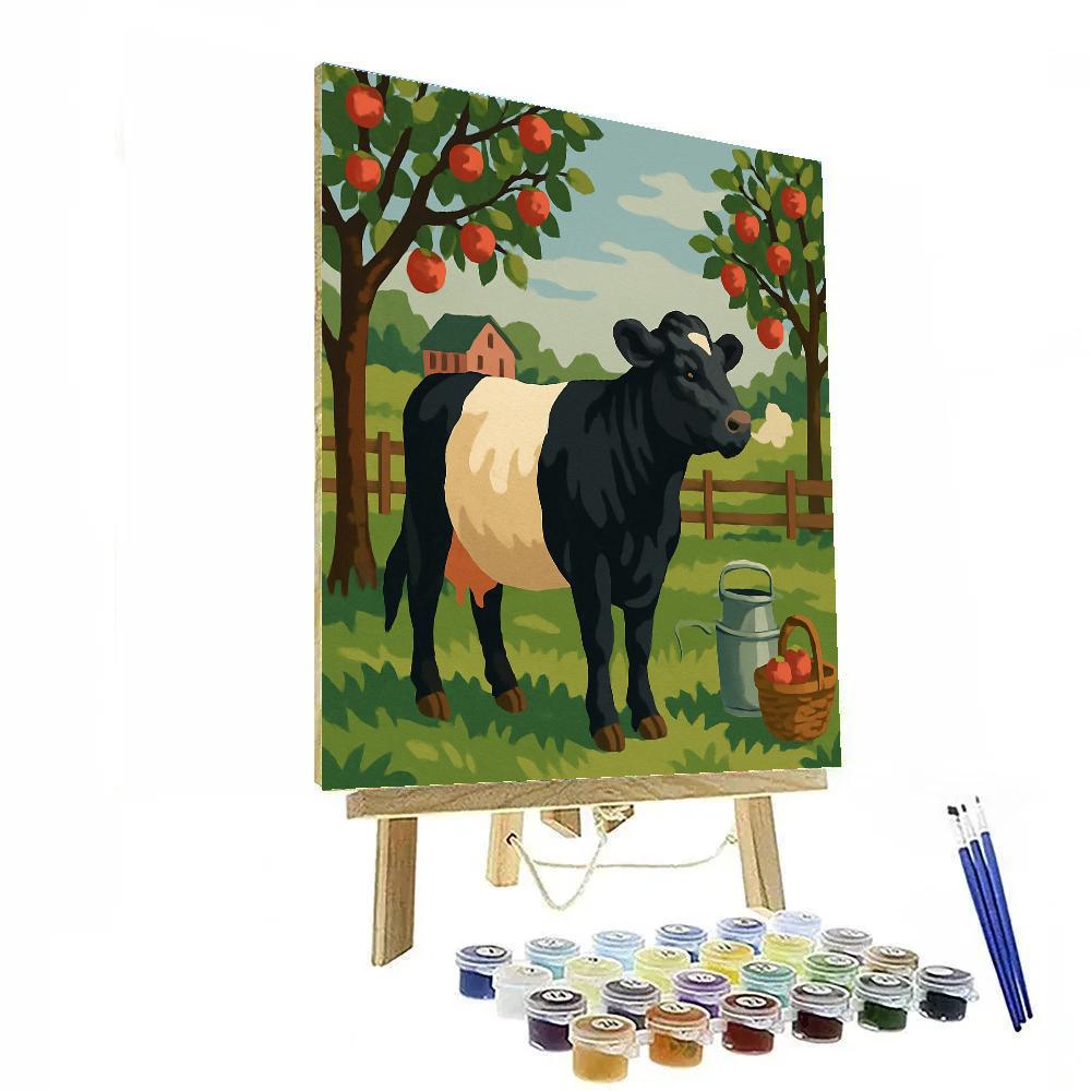 Lantern Lit Orchard With Cow At Dawn Paint by numbers kits