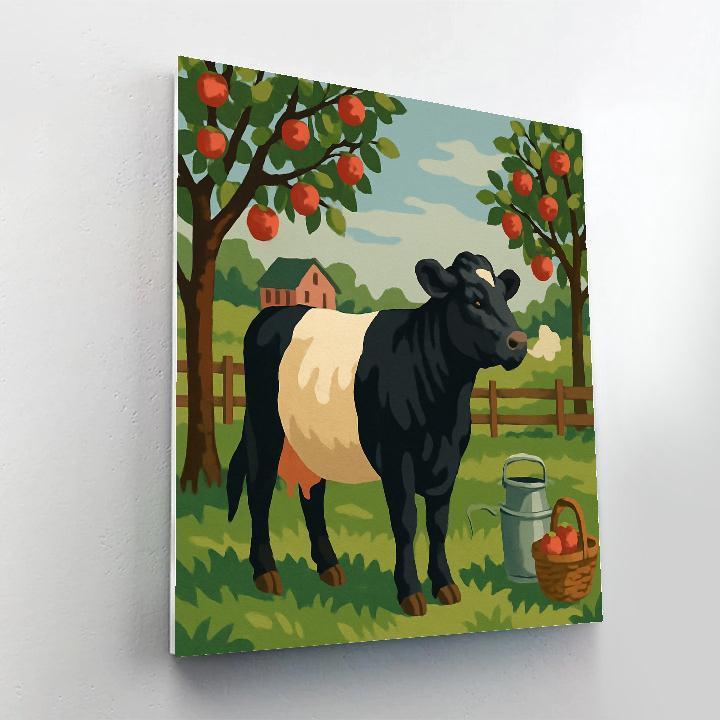 Lantern Lit Orchard With Cow At Dawn Paint by numbers kits