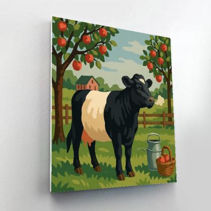 Lantern Lit Orchard With Cow At Dawn Paint by numbers kits