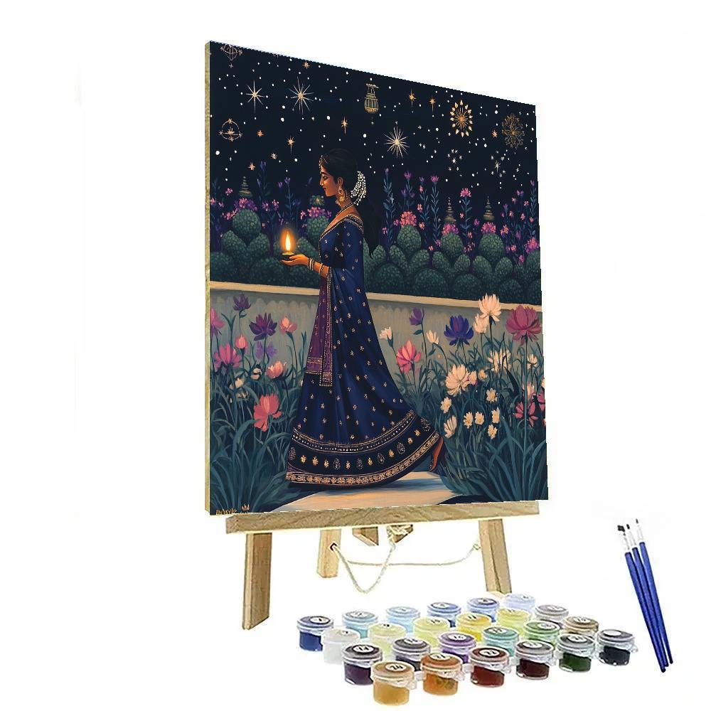 Parvati Night Garden Of Constellation Flowers Paint by numbers kits
