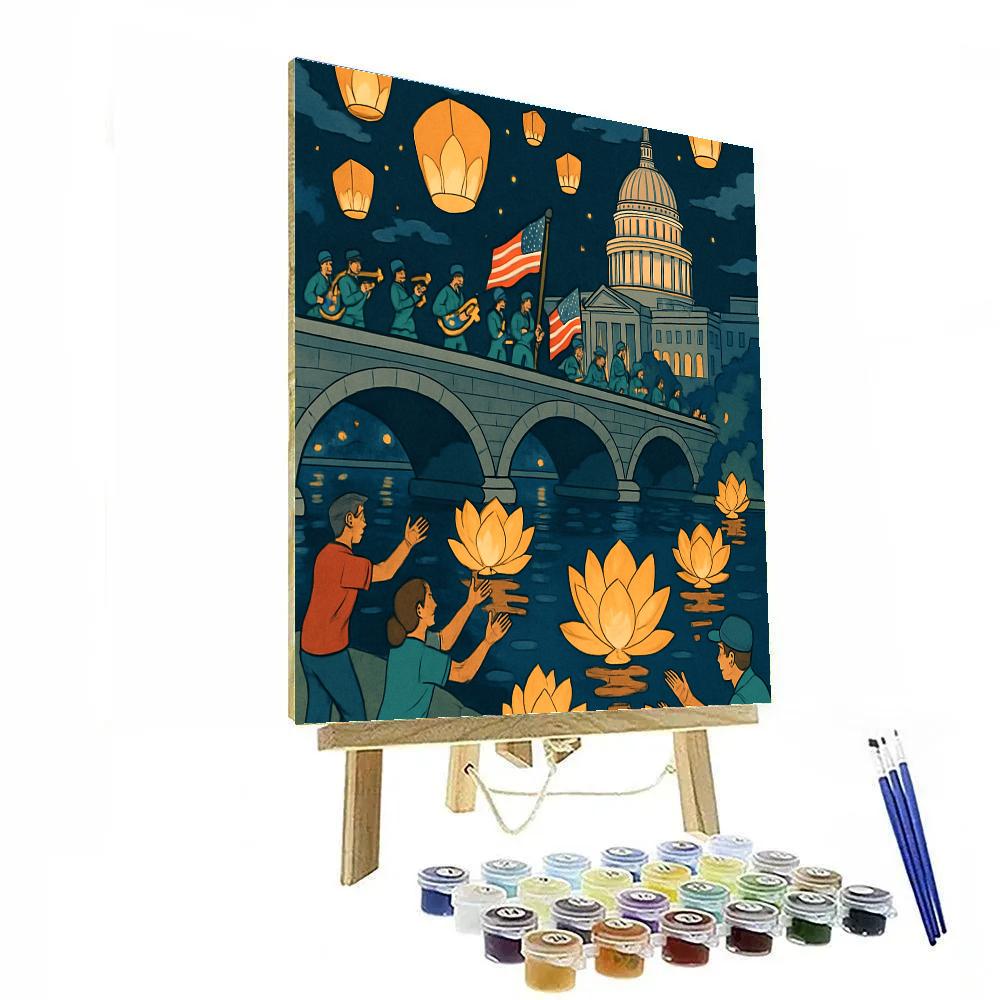 Lantern Festival National Riverfront Parade paint by number