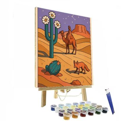 Stargazer Caravan In Desert Light paint by number