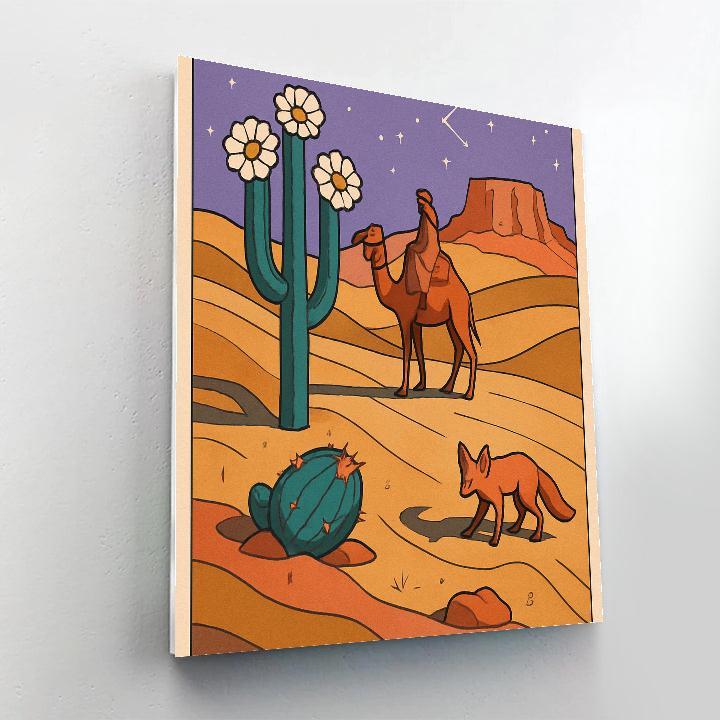 Stargazer Caravan In Desert Light paint by number