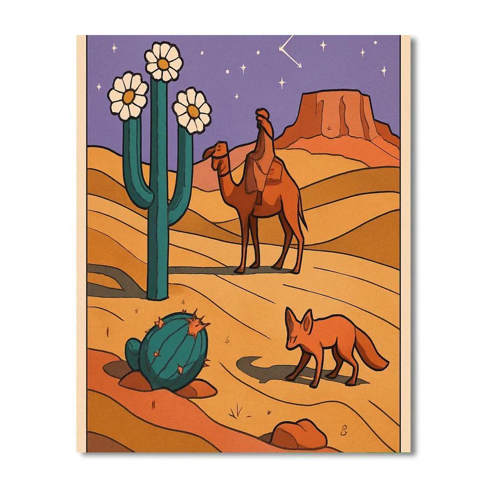 Stargazer Caravan In Desert Light paint by number