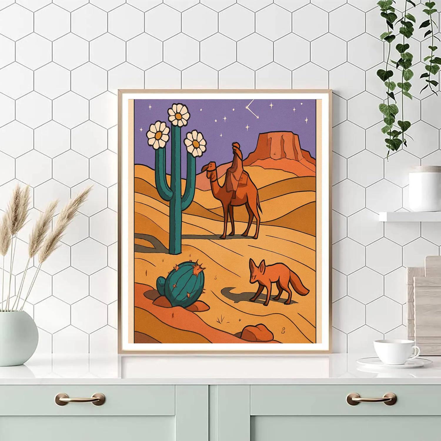 Stargazer Caravan In Desert Light paint by number