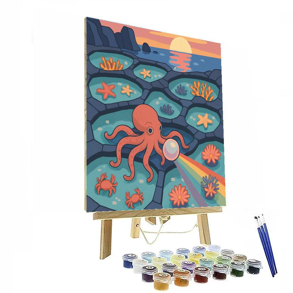 Prism Tide Pools, Ocean Afterglow DIY paint by numbers