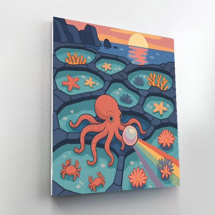 Prism Tide Pools, Ocean Afterglow DIY paint by numbers