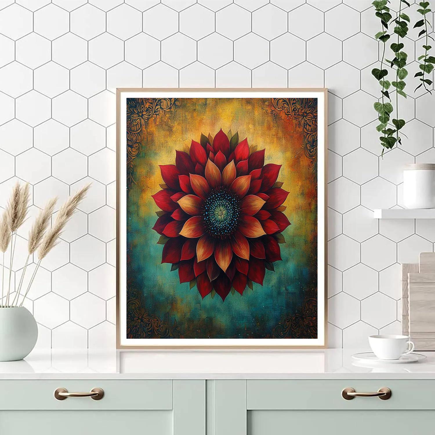 Frida Kahlo Inspired Botanical Emotion Nebula Numbered painting kits