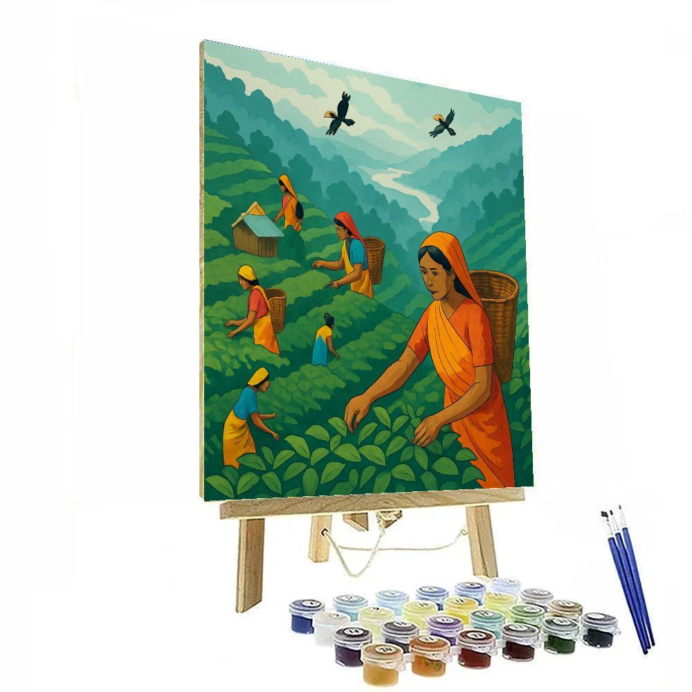 Monsoon Tea Terrace, India Edition painting number kit