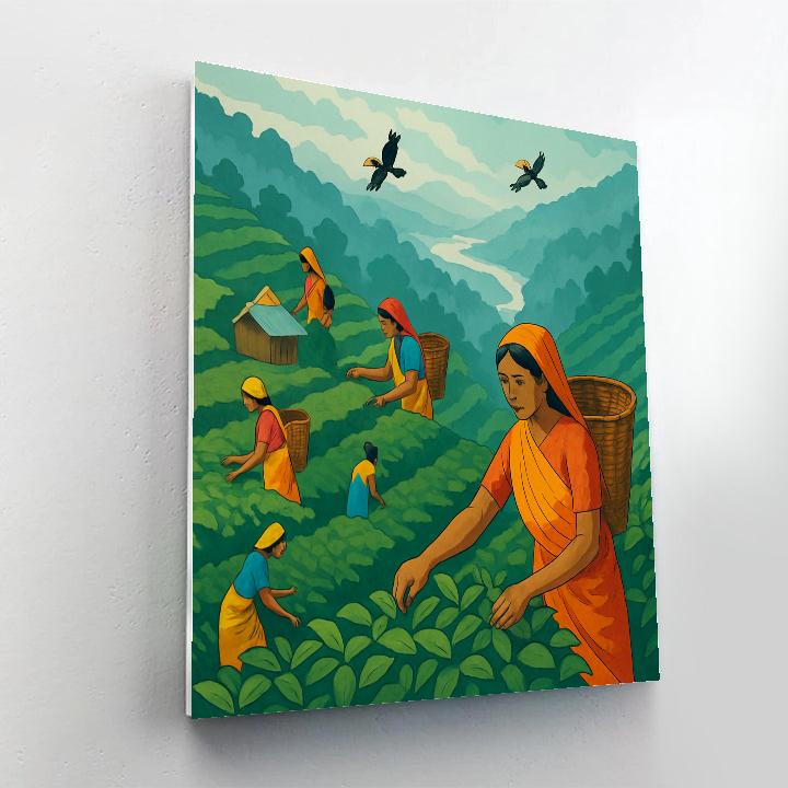 Monsoon Tea Terrace, India Edition painting number kit