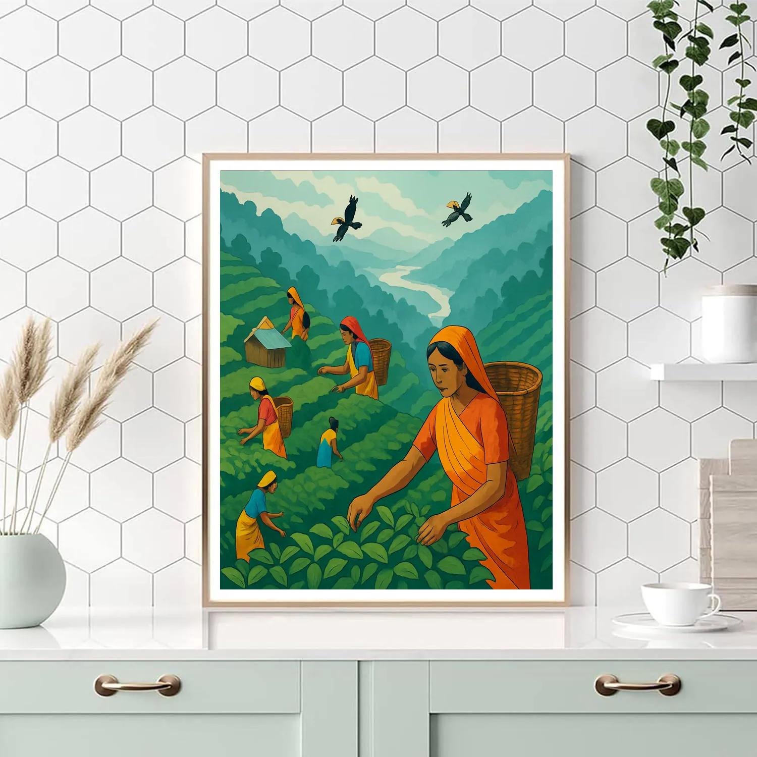 Monsoon Tea Terrace, India Edition painting number kit