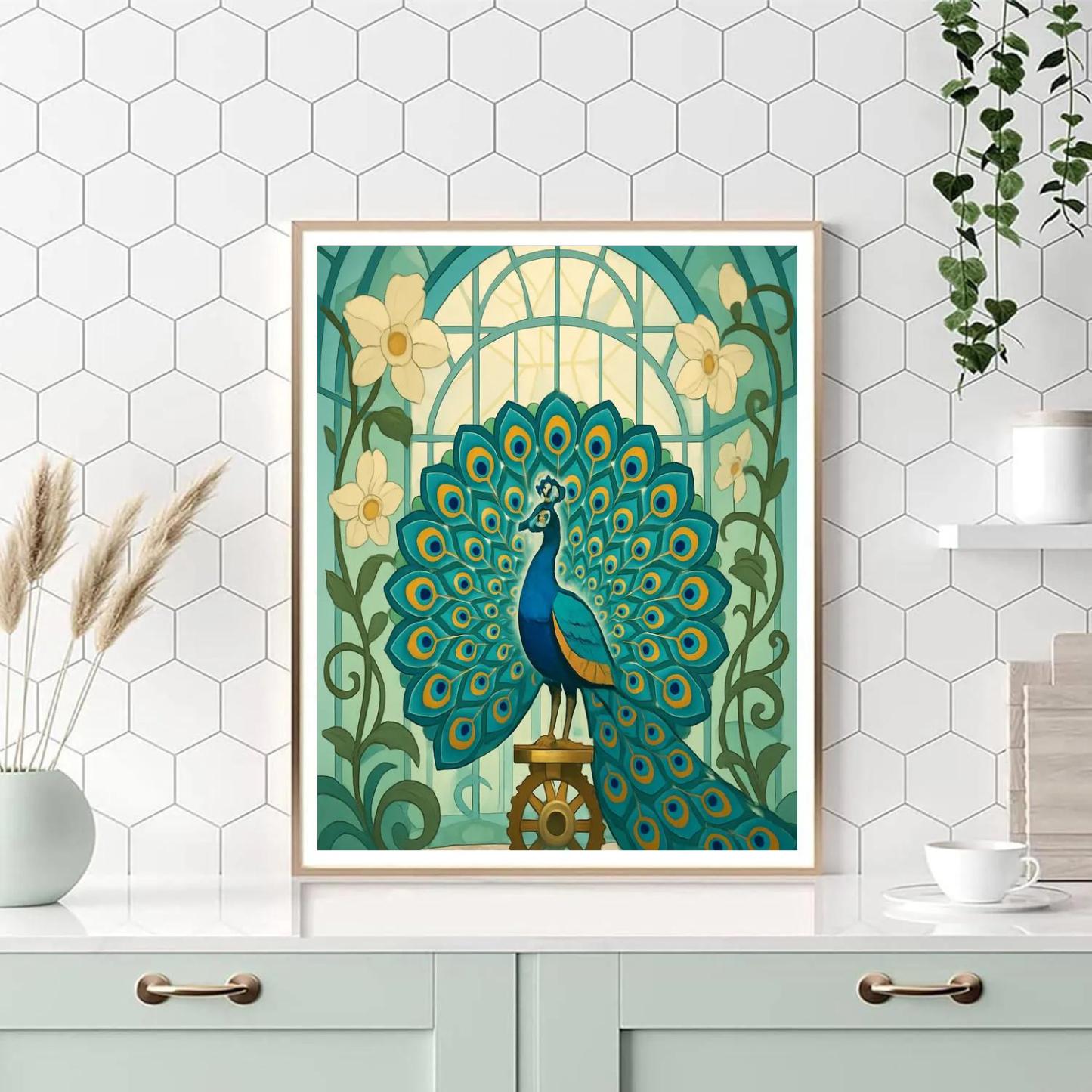 Clockwork Conservatory Peacock DIY paint by numbers