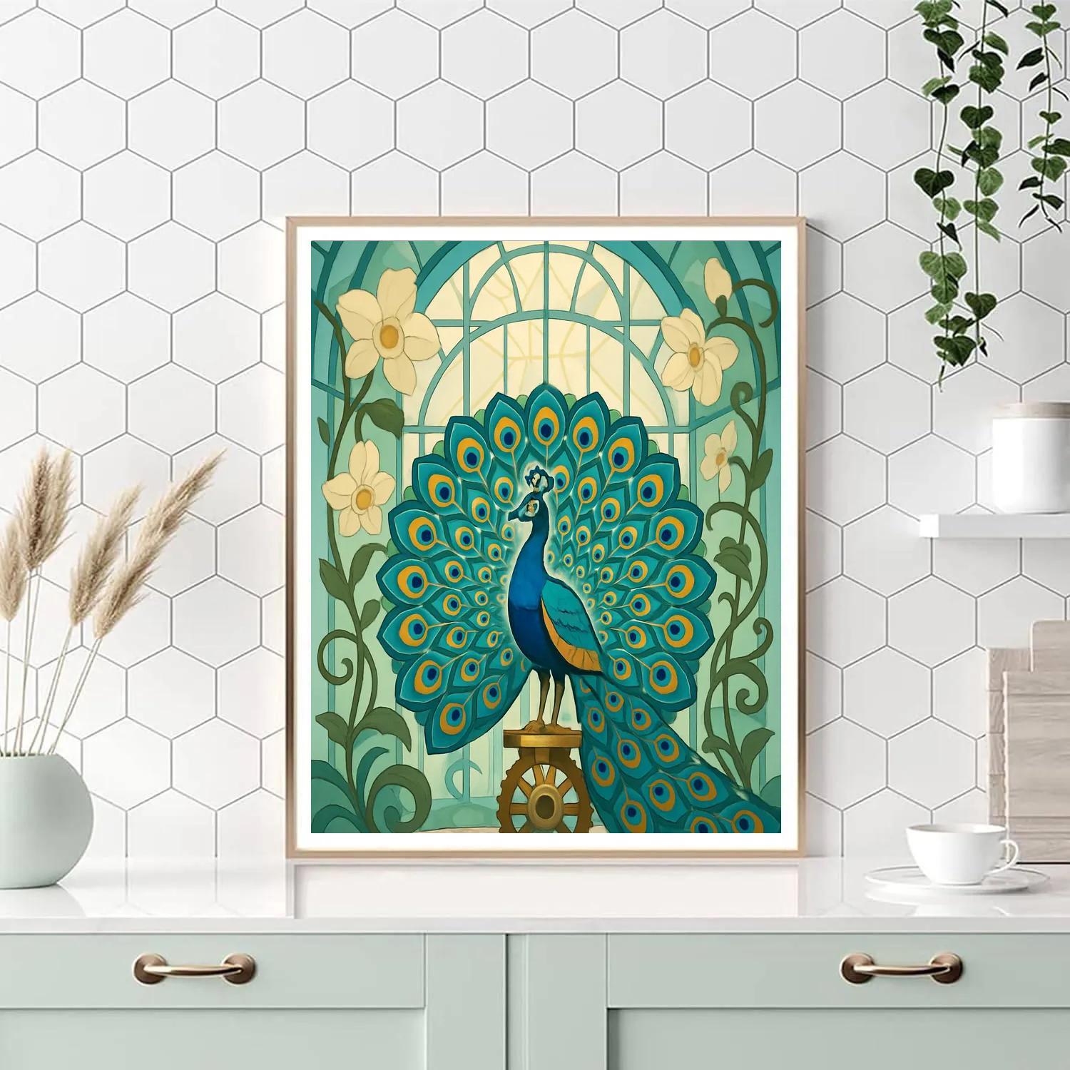 Clockwork Conservatory Peacock DIY paint by numbers