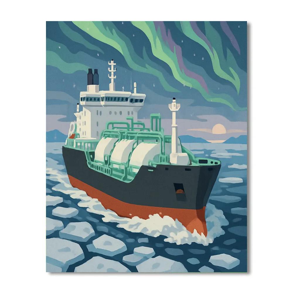 Aurora Freightliner In Polar Ship paint by color