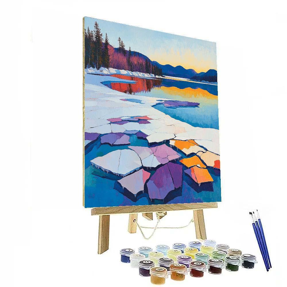 A.Y. Jackson Inspired Equinox Thaw On A Northern Lake Painting by numbers kit