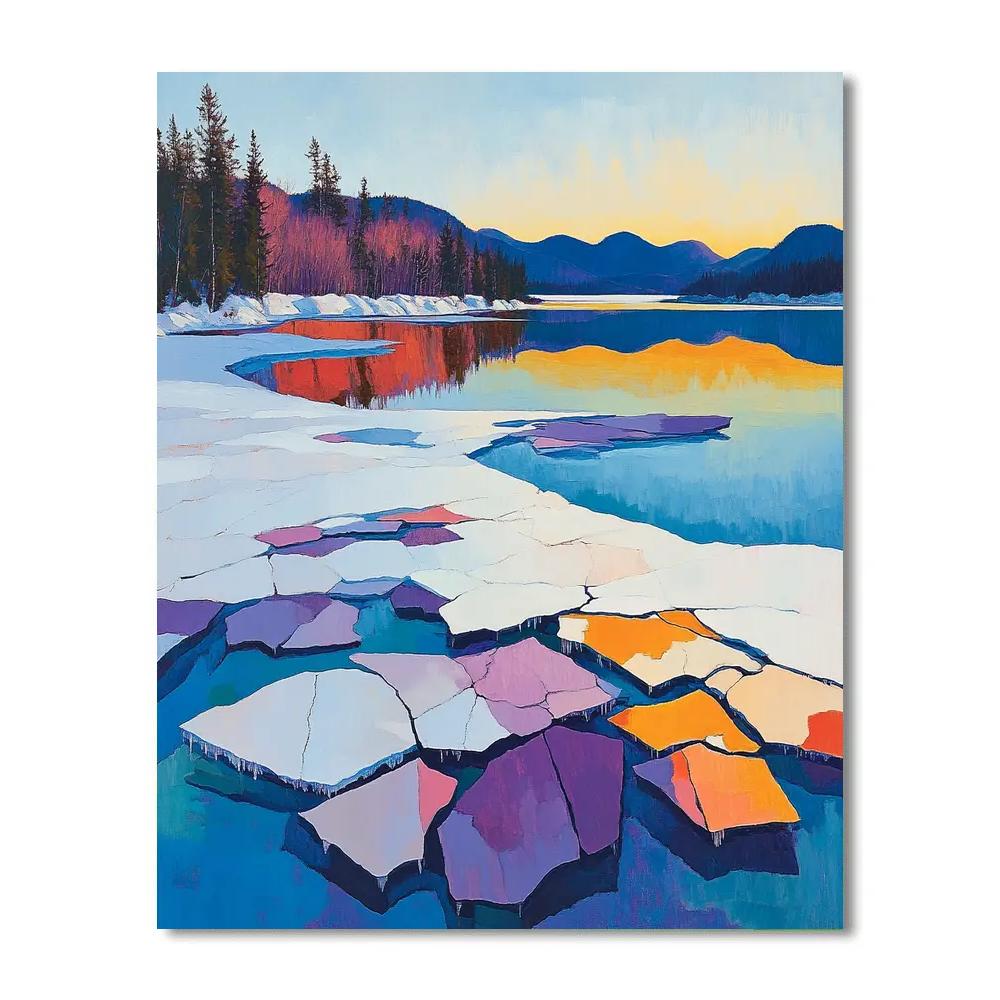 A.Y. Jackson Inspired Equinox Thaw On A Northern Lake Painting by numbers kit