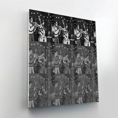 Starlit Alley Jam In Jazz paint by numbers