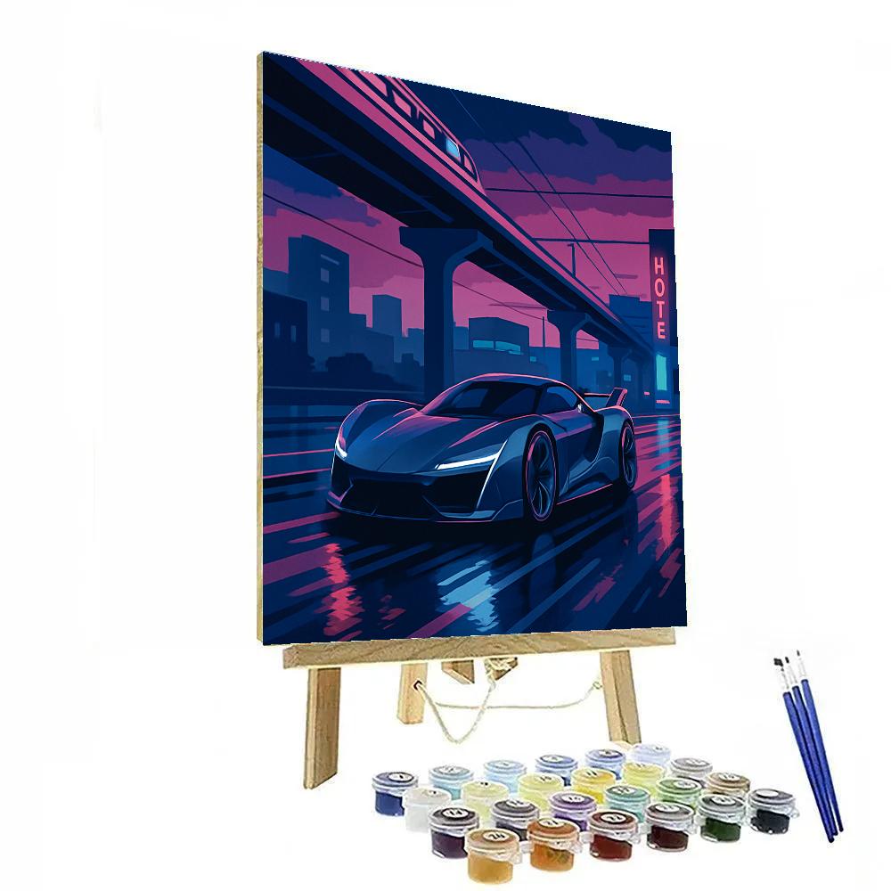 Monorail Shadow Sprint With Cars DIY paint by numbers