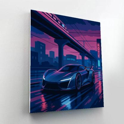 Monorail Shadow Sprint With Cars DIY paint by numbers